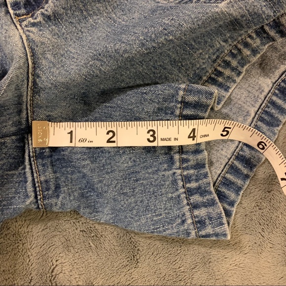 Vintage 90s 2000s high rise tie denim mom shorts - Picture 8 of 9